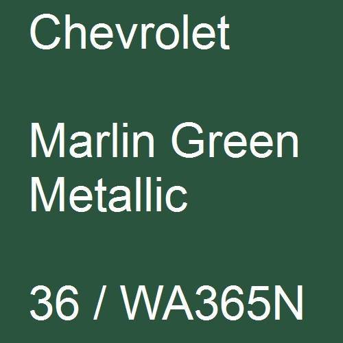 Chevrolet, Marlin Green Metallic, 36 / WA365N.